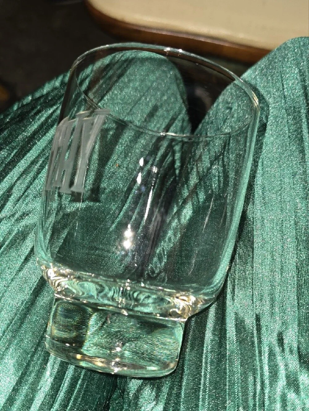 Source Unknown Clear Glass Tumbler with 'Kathy' Etching